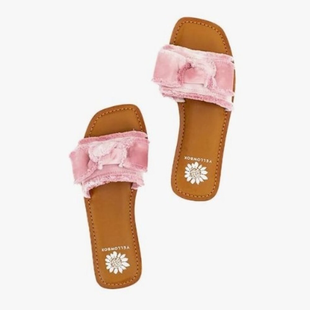 NIB Yellow Box Daralie Women's Slide Sandals, Blush, 9.5M